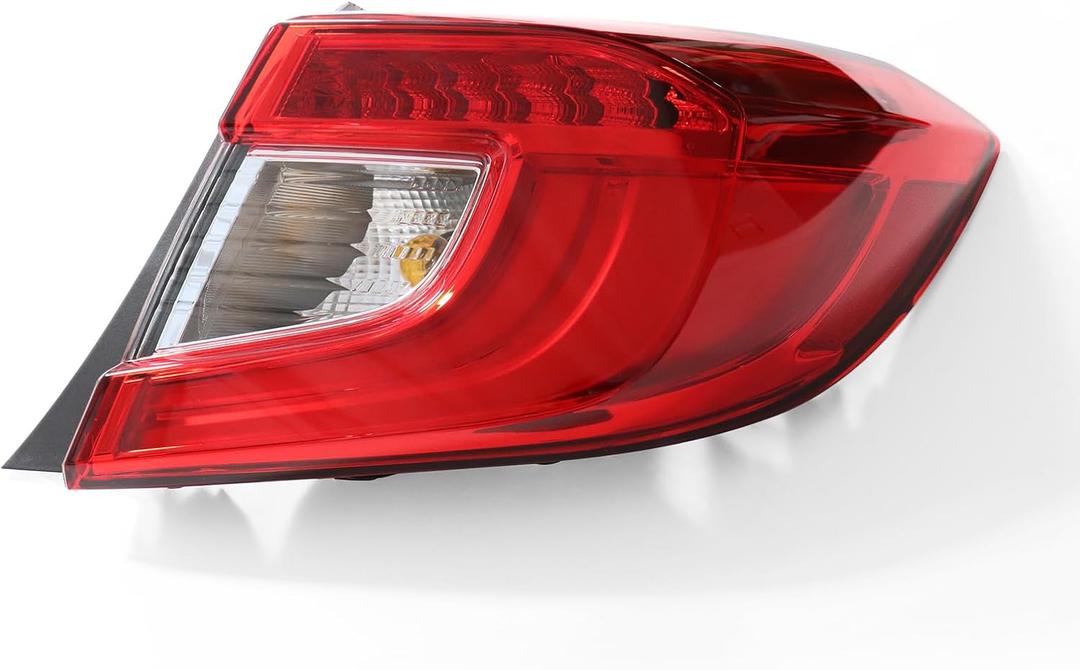 Tail Light Compatible With 2018 2019 2020 2021 2022 Honda Accord Sedan Outer Replace:33550TVAA01 (Right Passenger Side)