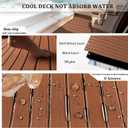 HXBYX EVA Foam Boat Flooring, 3M Self-Adhesive Faux Teak Marine Decking, 47.5"×16"- 5.2sqft, Dark Brown with Black Seam Lines