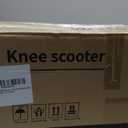 Knee Scooter Foldable Knee Scooter for Adults for Foot Surgery with Bag Steerable Knee Walker with Adjustable Footrest Knee Walker for Ankle Foot Recovery Crutch Alternative Grey