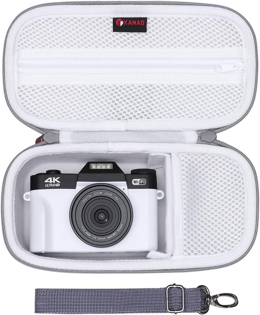 XANAD 4K Digital Camera Case for Sony Alpha 6100,6000,6700,6600,6400,RX100 VII or Sony Alpha ZV-1,ZV-1F,ZV-E10,ZV-E10 II 4K Vlogging Camera, with Shoulder Strap(Gray) (Grey)