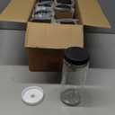 [ 8 Pack ] Glass Juicing Bottles with 2 Straws & 2 Lids w Hole- 16 OZ Travel Drinking Jars, Water Cups with Black Airtight Lids, Reusable Tall Mason Jar for Juice, Bubble Tea, Smoothie, Tea, Kombucha