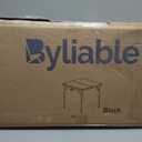 Byliable 34" Square Folding Card Table, Fold-in-Half Utility Dining Portable Table Heavy Duty HDPE White Plastic Foldable with Carrying Handle Indoor Outdoor for Picnic, Camping, Party