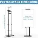 KOOV Poster Stand for Display, Sign Holder Floor Stand, Double Sided Banner Stand with Non-Slip Base, Heavy Duty 75 Height Adjustable Standing Sign Holder for Board Foam (Double-Pole Sign Stand, Pack of 1)