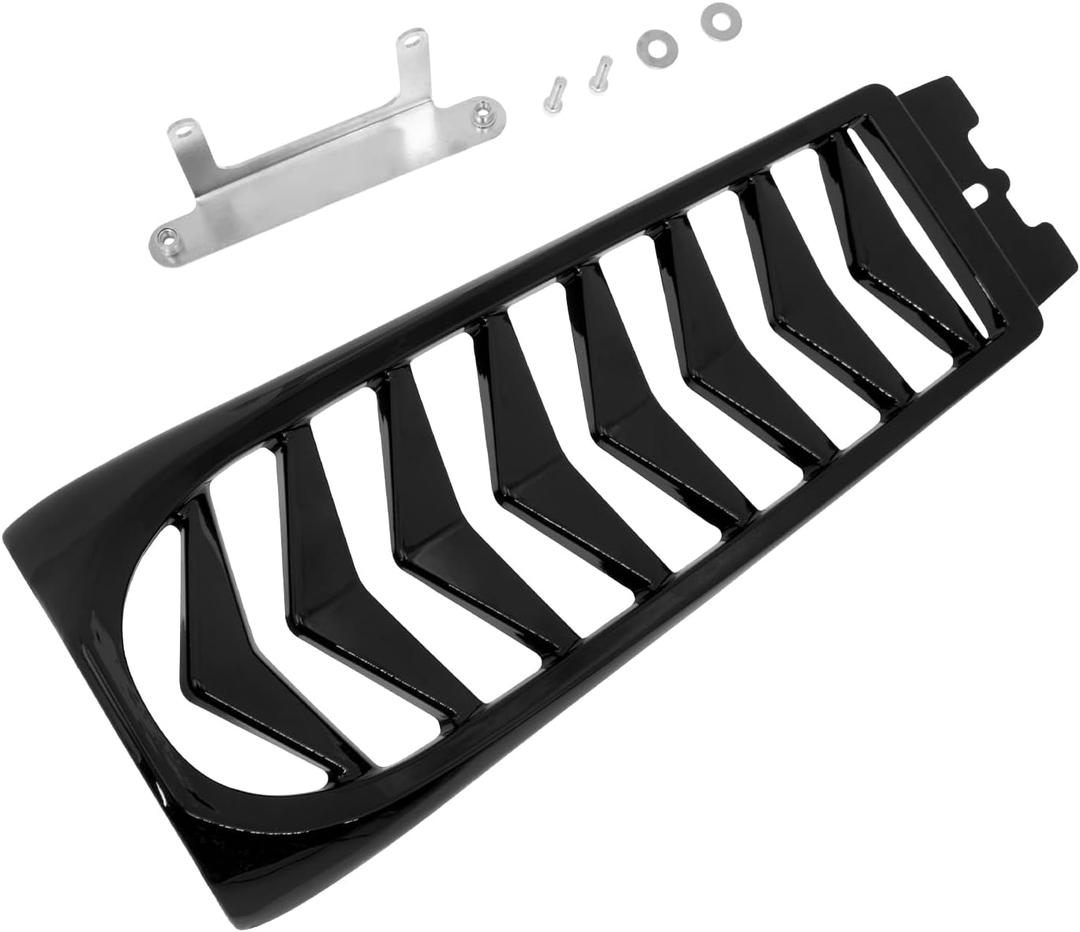 Lower Front Chin Spoiler Black Air Dam Fairing Cover for Harley Softail Street Bob Breakout Fat Bob 2018-2024 (Black)