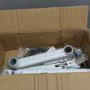 MonTEK Heavy-Duty Single Monitor Arm for 17-57 inch, up to 59.4lbs Ultrawide Screens,Gas Spring Dual Curved Adjustable Monitor Stand for Desk,75/100mm VESA Mount with USB, White