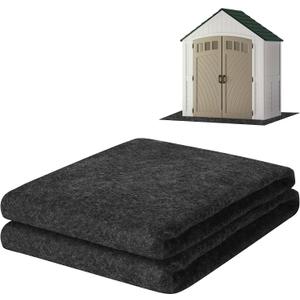 ToLanbbt Outdoor Storage Shed Floor Mat, 5 x 3 FT Waterproof Carport Mat, Washable Furniture Pad with Non Slip Backing for Dust, Oil, Protection, Storage Shed Not Included
