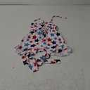 4th of July Outfit Toddler Girl Stars Stripe Flag Tie-Up Romper Overall Shorts Little Girls 4th of July Clothing 3-4Y