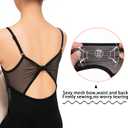 MOLLDAN Women Dance Camisole Leotards,Adjustable Straps,Front Breast Lining,Mesh Hollow Back