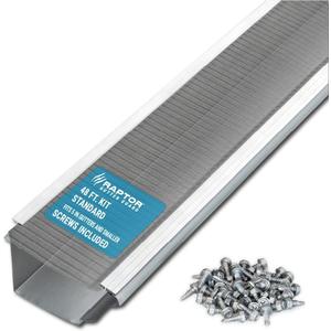 RAPTOR GUTTER GUARD 48 FT. (Nominal) Contractor Grade Stainless Steel Micro-Mesh Gutter Guard Kit with Screws Included. Fits 5 in. Gutters and Smaller. DIY-Friendly. (5.625 in. x 47.625 in.)