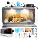 Puppy Incubator with Heating and Fan, Thermostat Controlled to Maintain Comfortable Warmth, Fan Provides Good Ventilation,Incubator for Puppies and Kitten