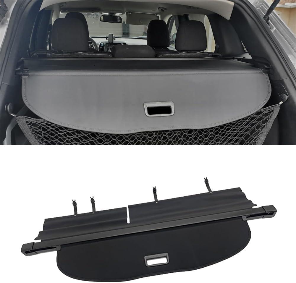 Retractable Cargo Cover Compatible with Jeep Cherokee 2014-2018 Security Shade Shield Anti-Peeping Luggage Privacy Screen with Extra Canvas Cover Black