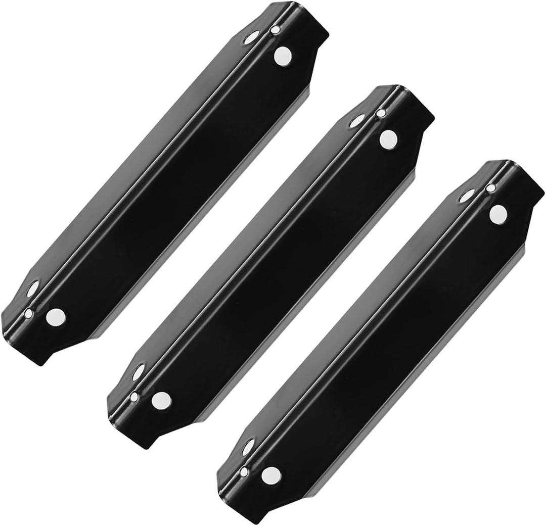 Hisencn Grill Heat Plates for Dyna Glo 3-Burner Grill Replacement Parts, for Dyna-Glo DGC310CNP-D, DGC310RNP-D, DGC310BNP-D Grill Models, Porcelain-Enameled Steel Heat Shield Tent Parts, 3 Pack