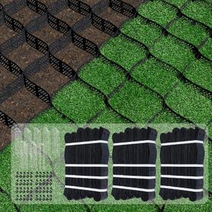 Geo Ground Grid 30x9.8 FT, 4" Depth Gravel Driveway Grid 1885 lbs per Sq Ft Load, Geogrid Gravel Retainer with Connectors and Stakes for DIY Patio Walkway Slope Grass Pathway Shed Base & Parking Lot