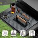 Blackstone Silicone Griddle Tools - 15.7 in 11.2in Spatula Mat with Drip Pad Gray