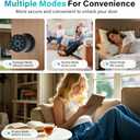 Fingerprint Door Lock, Smart Biometric Door Knob, Keyless keypad Door Lock for Bedroom, Front Door, Home, Office, Apartment-Black