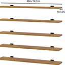 5 Tier Book Shelf,48 inch Long Floating Shelf for Wall,Wall Mounted Bookshelf for Books/Lego/Plants,Solid Wood Adjustable Bookcase