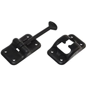 RV Designer E232 Entry Door Holder - T-Style RV Door Holder 3-1/2" Black - Durable Plastic for Camper/RV Doors - Easy Install with Plunger & Screws - Top RV Accessories