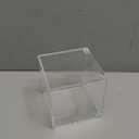 KissYou Acrylic Boxes with Hinged Lid Small Lucite Boxes Clear Display Box for Birthday Wedding Graduation Party Decoration Plastic Storage Boxes (4 x 4 x 4 Inch)