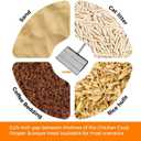 Chicken Poop Scooper for Sand, 15-Inch Large Adjustable Metal Chicken Poop Scooper, Chicken Manure Scoop is Suitable for Cleaning Chicken Coops, Stables, Cat Litter Boxes, Pastures