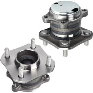 Autoround Pair 512384 Rear Wheel Hub and Bearing Assembly Replacement for 2007-2012 Nissan Sentra 4 Lugs w/ABS