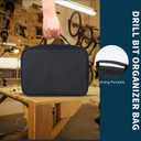 Portable Drill Bit Organizer Bag,Brill Bit Holder Tool Bag 1/4-Inch,3/8-Inch,1/2-Inch,138 Hole Socket Organizer,Screwdriver Bit Organizer Drive Bit Storage Drill Bit Carrying Case (Bag Only)