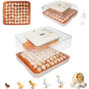 Series IV - 56 Egg Professional Incubator for Breeders, Automatic Sensor-Based Precise Humidity & Temp Control, Adjustable Egg Spacing, Auto Turn & Auto Stop, Preset Incubation Days, Chick Separator