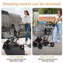 2 in 1 Baby Stroller Newborn Stroller Foldable Convertible Infant Stroller Pushchair Folding High Landscape Infant Carriage,Toddler Pushchair Gray Baby Stroller, Manufacturing Date: 03/2026