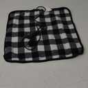 ZONETECH Black and White Plaid Warming Pad Cozy Warmth in Cold Weather,Size, Perfectly Sized for Comfort and Portability for Pets (2 PACK)