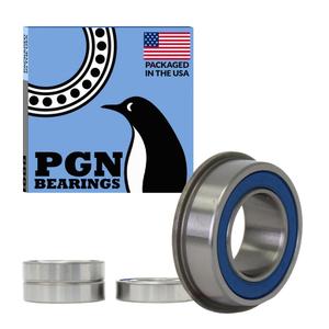 (4 Pack) PGN 5/8" x 1-3/8" Flanged Ball Bearing - Replacement for Lawnmower Wheels - Chrome Steel - Lubricated