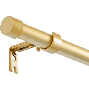 Gold Curtain Rod Adjustable,40-88 Inch Extra Wide Heavy Duty Telescoping 1 Inch Diameter Metal Window Rod Extendable Mounting Brackets Luxurious Gold Finish Home Decor Easy Install Wide Windows Large