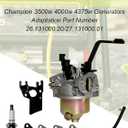196cc 212cc Carburetor for Champion Predator 3500 4000 4375 Honda Generac 3250 3300 3600 Watt 208cc 224cc Engine Generator Parts w/Spark Plug