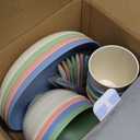 Wheat Straw Dinnerware Sets, 20 PCS Dishes Dinnerware Set Microwave and Dishwasher Safe, Lightweight Unbreakable Dishes, Reusable Dinner Plates Kids Plates and Bowls Sets for Kitchen, Camping