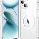 FNTCASE for iPhone 14 Plus Case: Clear Magnetic Phone Cases Compatible with Magsafe Slim Anti Yellowing Military Grade Drop Protection Rugged Protective Transparent Cell Phone Cover (A-Clear)