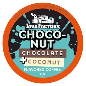 Java Factory Coffee Pods Choconut, 40 Count - Chocolate Coconut Flavored, Compatible with Keurig K Cup Brewers, Tropical Delight for Coffee Lovers - 2 pack