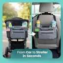 Stroller Caddy with Cup Holder Universal Waterproof Stroller Organizer with Cup Holder for Instant Access & Hands-Free Convenience, Ideal for Travel, Daily Walks & Car Use, for Busy Parents.