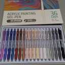 Gel Pens For Coloring, 36 Colors Retractable Colored Pens for Black Paper & White Paper, 0.7mm Fine Point Colorful Pens for Coloring, Writing, Drawing, Journaling, Note Taking, Office, Home (36PCS-Gift Set)