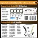 2.4 Timing Chain Kit HGS167 Head Gasket Set Bolts Fits for Chrysler 200 Sebring 2007-2014 for J-eep Compass Patriot 2007-2015 Dodge Avenger Journey 2008-2016 2.4L L4 Replace 4884868AB