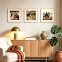 upsimples 16x16 Picture Frame, Wall Decor Photo Frames, Natural Style 1Pcs | 12x12 Square Frame with Mat for Gallery Wall, Family, Baby, Dog, Dorm, Christmas