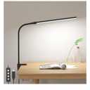 Lepro Clip on Desk Lamp LED Reading light Dimmable USB Small Clamp Lamp with 3 Color Modes 10 Brightness, Adjustable Flexible Gooseneck Table Light for Bed Headboard, Nail, Home Office,Computer(Black)