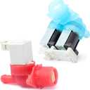 W11688994 & W11688995 Washer Cold and Hot Water Inlet Valve Set 1/2 in Threaded NPT Replacement for Whirlp Washing Machine Parts Replace W11486360 W11486361