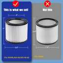 90398 Replacement Cartridge Filter for Shop-Vac 903-98 90398 9039800 903-98-00, Small Cartridge Filter Fits with Shop-Vac 1-4 Gallon Wet/Dry Vacuum Cleaners, 2 Pack