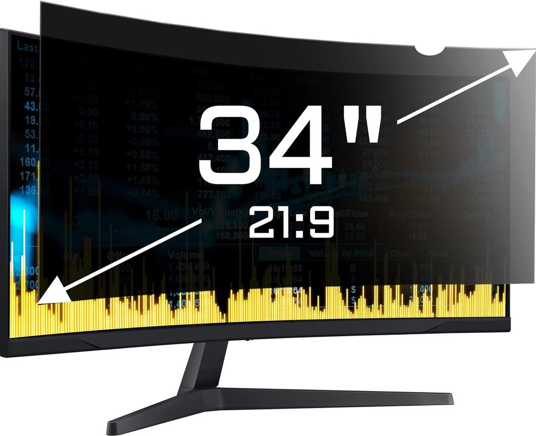 ZYY 34 Inch(diagonal) Computer Privacy Screen Filter (31 1/4  13 3/8) With Anti Glare, Anti UV Protection, Curved Monitor Privacy Screen Protector Film 21:9 Aspect Ratio For Desktop Computer Monitor ZYY 34 Inch(diagonal) Computer Privacy Screen Filter (31 1/4  13 3/8) With Anti Glare, Anti UV Protection, Curved Monitor Privacy Screen Protector Film 21:9 Aspect Ratio For Desktop Computer Monitor