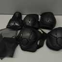 Kids Protective Gear Set Knee Pads for Kids 3-14 Years Toddler Knee and Elbow Pads with Wrist Guards 3 in 1 for Skating Cycling Bike,Biking, Roller Skates, Scooters (M(8-14Years), Black)