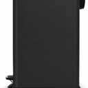 Home Zone Living 4 Gallon Slim Kitchen Trash Can with Soft Close Lid and Step Pedal, Matte Black Stainless Steel Wastebasket with Removable Bucket