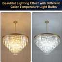 Modern Gold Crystal Chandeliers 35'' Large Chandeliers for High Ceiling Foyer K9 Crystal 6-Tier Luxury Chandelier 22-Light Round Ceiling Chandelier Light Fixtures for Staircase Entry Living Room