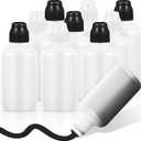 Tessco for you 10 Set 2 Ounce Empty Bingo Daubers Paint Squeeze Bottles for Paint Mop Dauber Bottle Refillable White Black Sponge Tip for Wooden Plastic Board Cloth Marker Pen