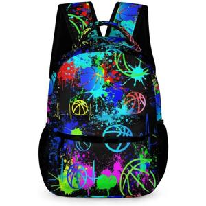 Basketball School Backpack for Kids Girls Boys, 16 Inch Cool Basketball Themed Bookbag, Personality School Backpack for Students Children, sustainable, Lightweight, Large Capacity