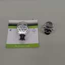 Mudder 2 Pieces Crystal Lamp Finial Cap Knob Screw Topper Clear Finial with Polished Chrome Base 1-3/4 Inches Diamond Knob for Lamp Shade Decorations(Black Base)