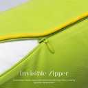 Phantoscope Pack of 2 Outdoor Waterproof Throw Pillow Covers with Contrast Piping, Decorative Square Cushion Case Patio Pillows for Couch Tent Sunbrella, Lime Green 20x20 inches