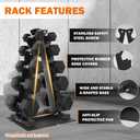 Fitvids A-Frame Dumbbell Weight Rack, Vertical Storage Rack for Dumbbells, Weight Stand Only for Home Gym Space Saver, 4-Tier or 5-Tier Option